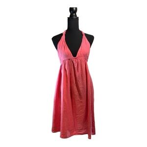 Calypso Linen Halter Mini Dress